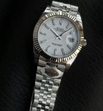 WKD Factory Rolex Datejust 41mm 3235 Movement Index Markers White Face Jubilee Band Watch